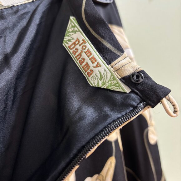 VTG Tommy Bahama Womens Silk Midi Skirt Size 10 Floral Flowy Hawaiian Tropical - Picture 7 of 10